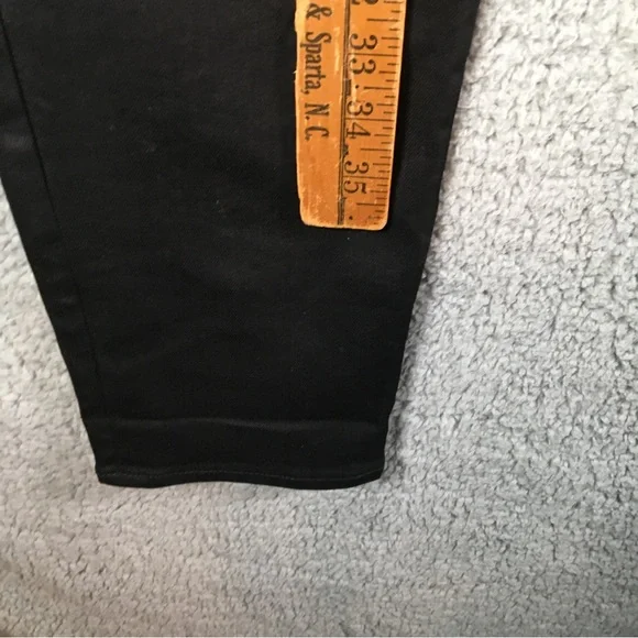 Madewell Jeans Women's Atlectic Slim Black Size 35/32 Straight Denim Pockets - Picture 9 of 12